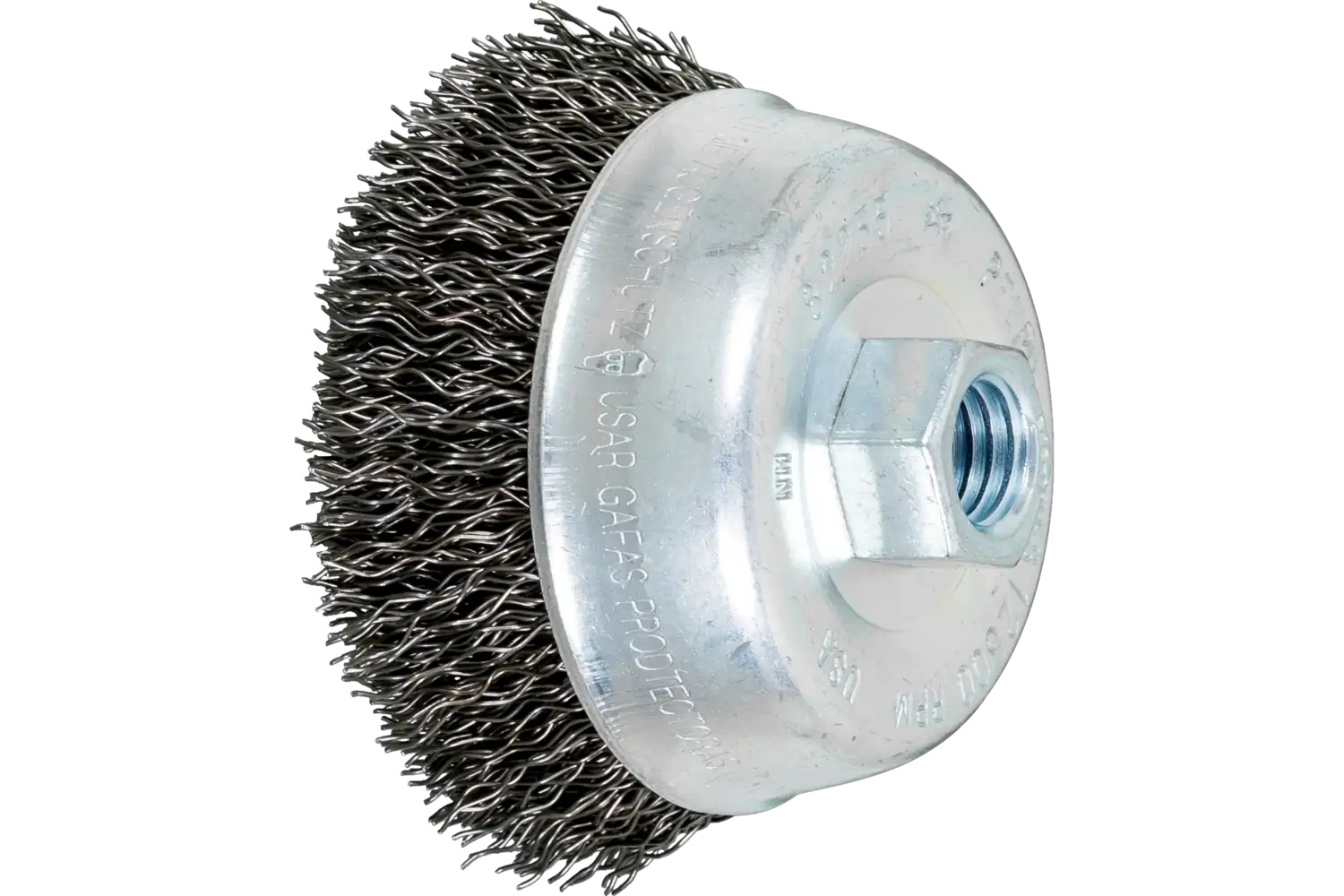 Picture of Pferd Crimped Wire Cup Brush 3-1/2" Dia. .020 Carbon Steel 5/8-11" Thread